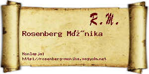 Rosenberg Mónika névjegykártya